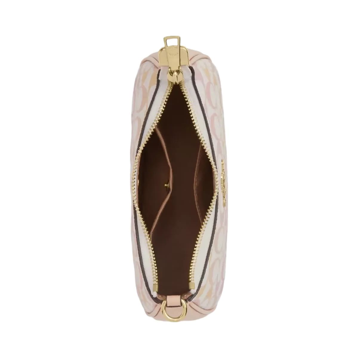 Coach Teri Mini Crossbody Bag In Signature Canvas in Gold Chalk Pink