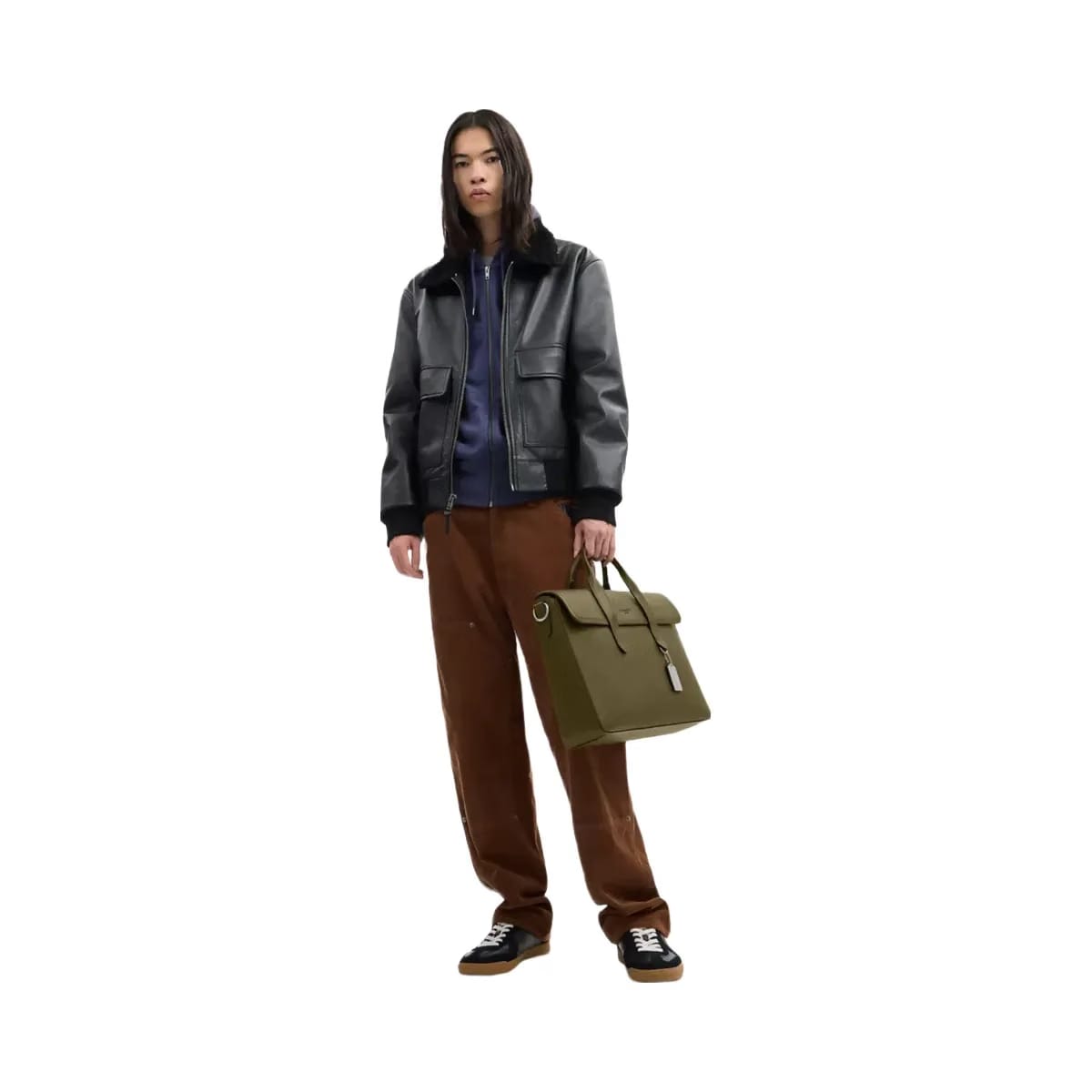 Coach Sullivan Portfolio Brief in Silver Olive