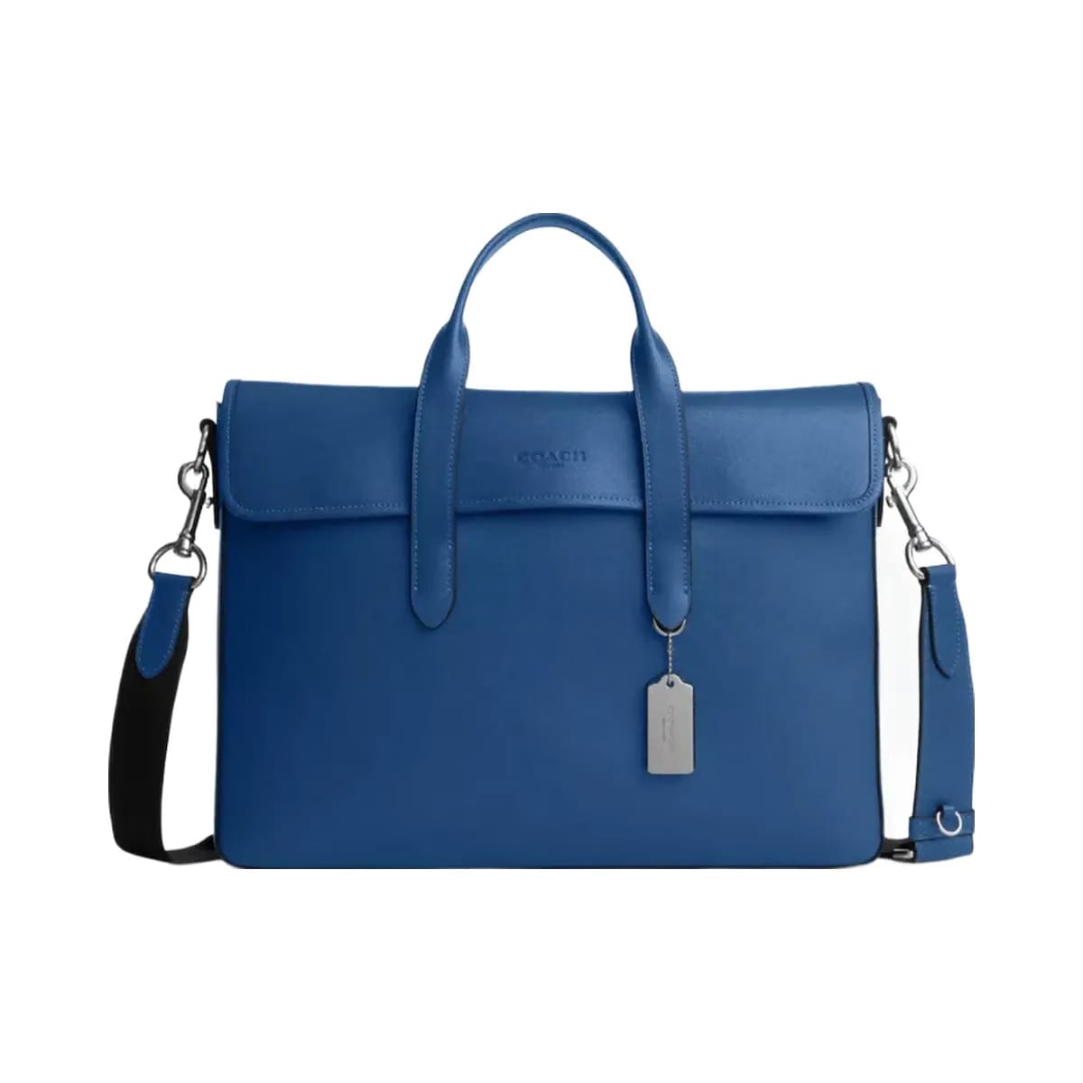Coach Sullivan Portfolio Brief in Silver True Blue