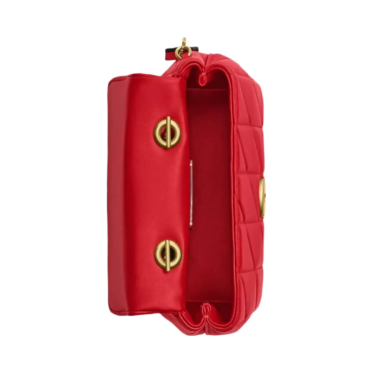 Coach Tabby Top Handle Bag With Quilting in Brass Candy Apple