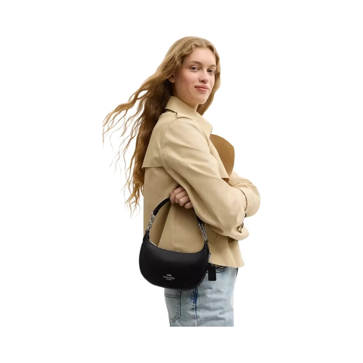 Coach Mini Payton Bag in Silver Black