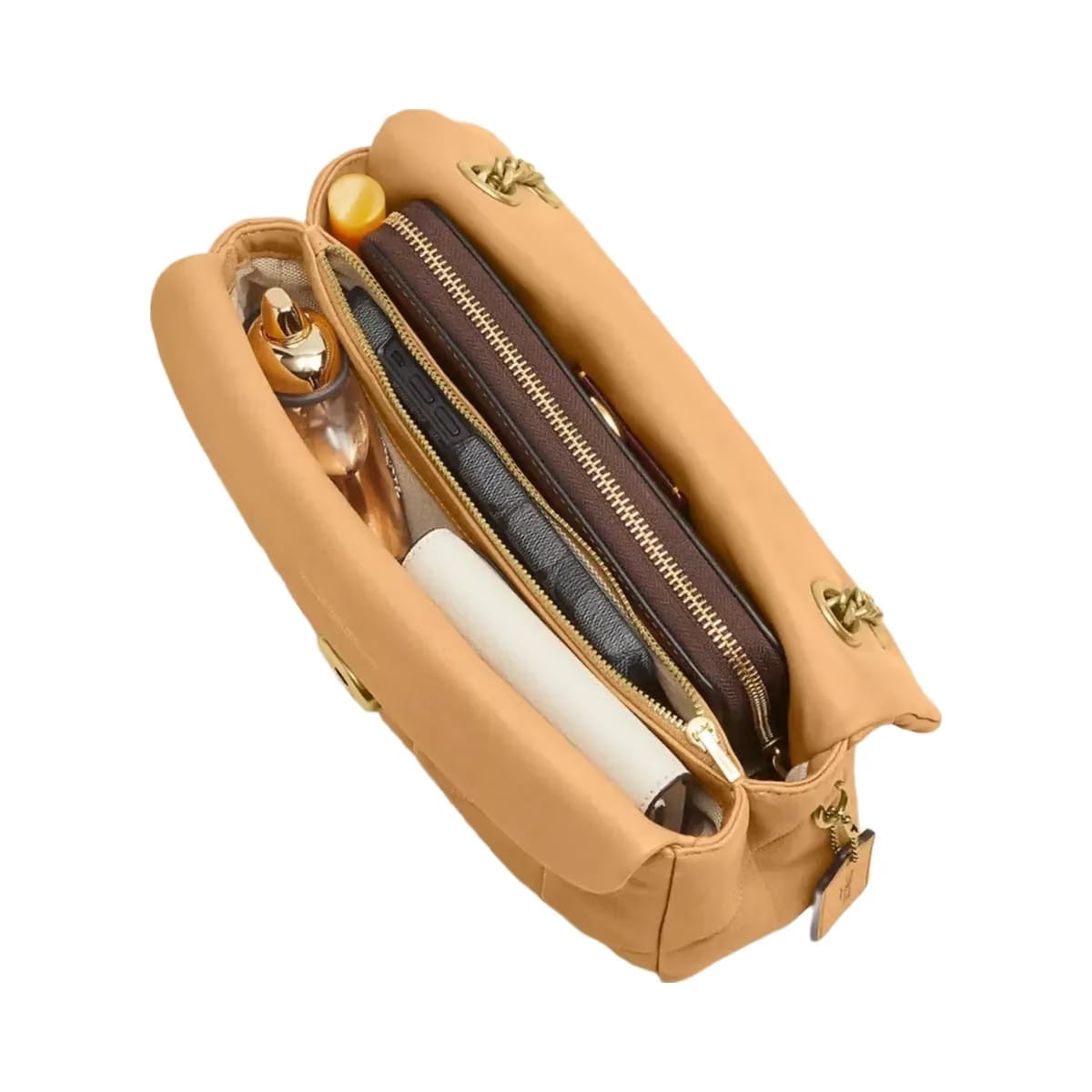 Coach Tabby Shoulder Bag 26 With Quilting in Brass Biscuit