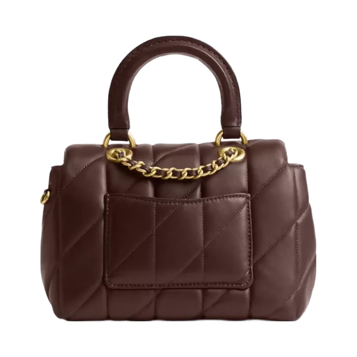 Coach Tabby Top Handle Bag With Quilting in Brass Maple