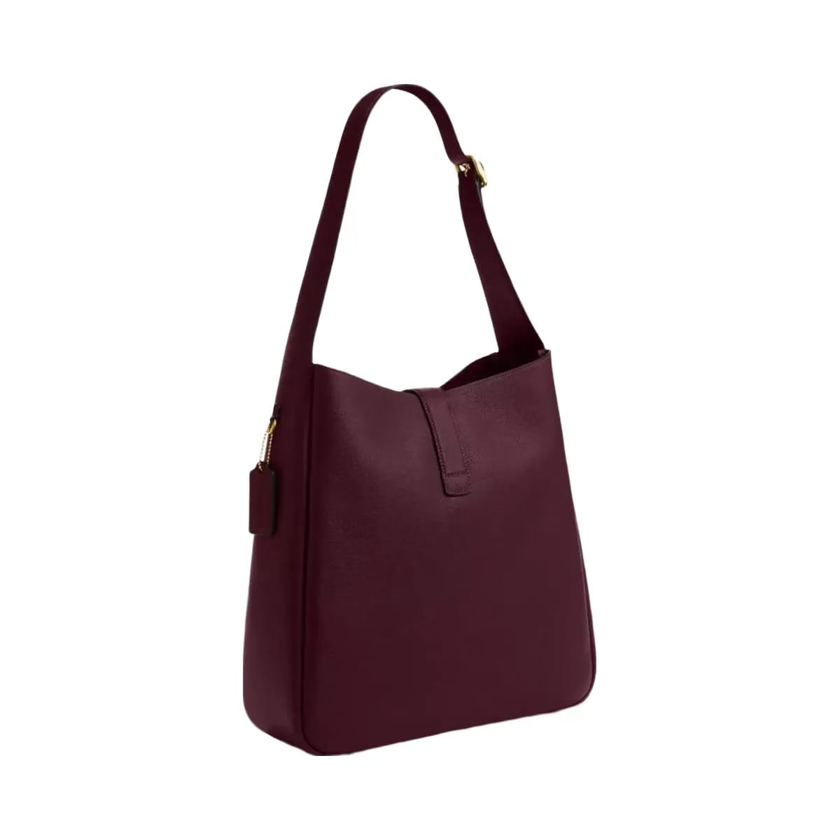Coach Hadley Large Shoulder Bag in Gold Dark Wine