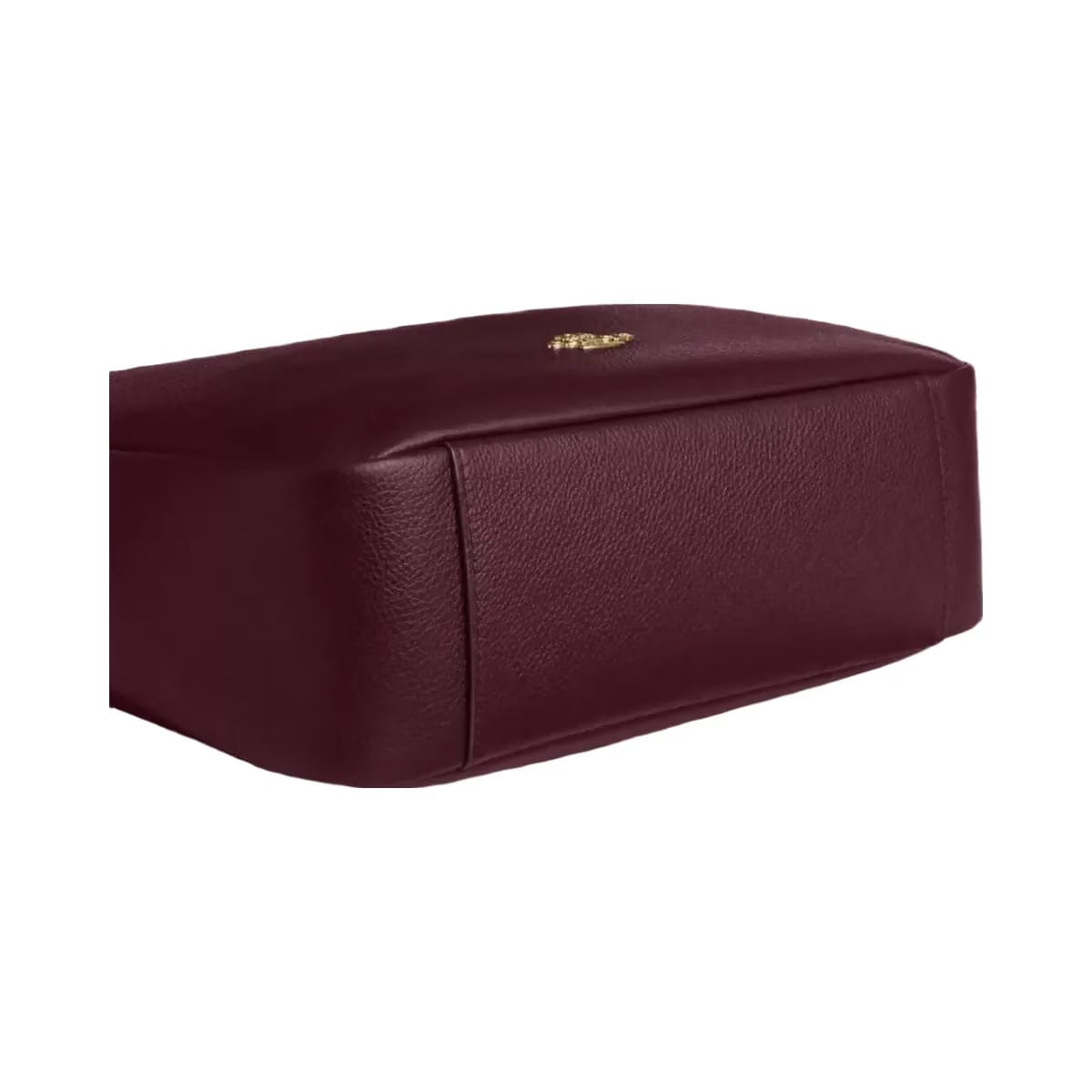 Coach Hadley Large Shoulder Bag in Gold Dark Wine
