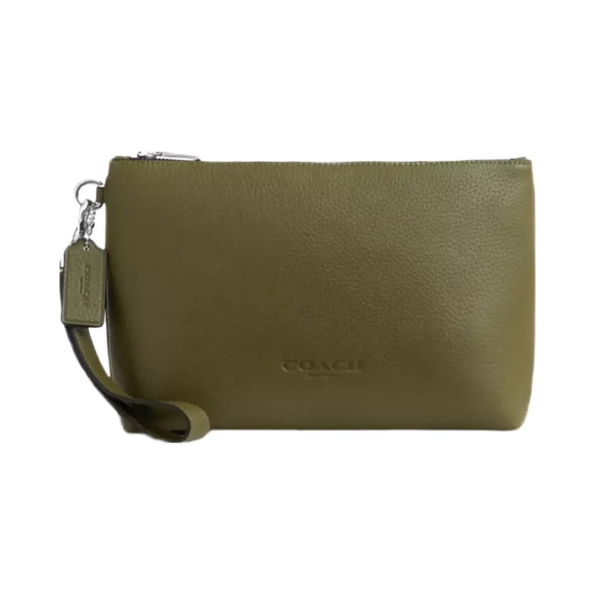 Coach Pouch in Silver Olive