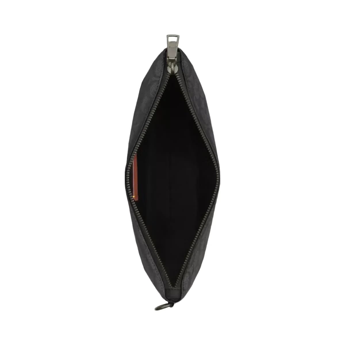 Coach Pouch In Signature Canvas in Gunmetal Charcoal Black