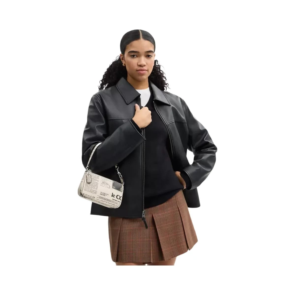 Coach Nolita 19 With Newspaper Print in Silver Chalk Multi