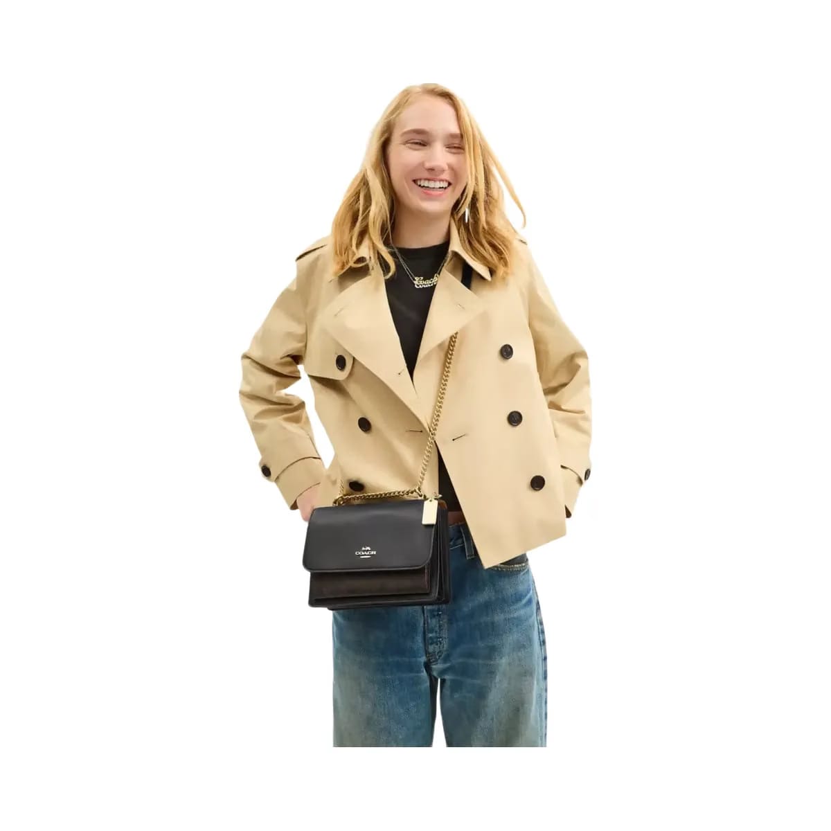 Coach Klare Crossbody Bag In Signature Canvas Signature Canvas-Gold-Walnut-Black