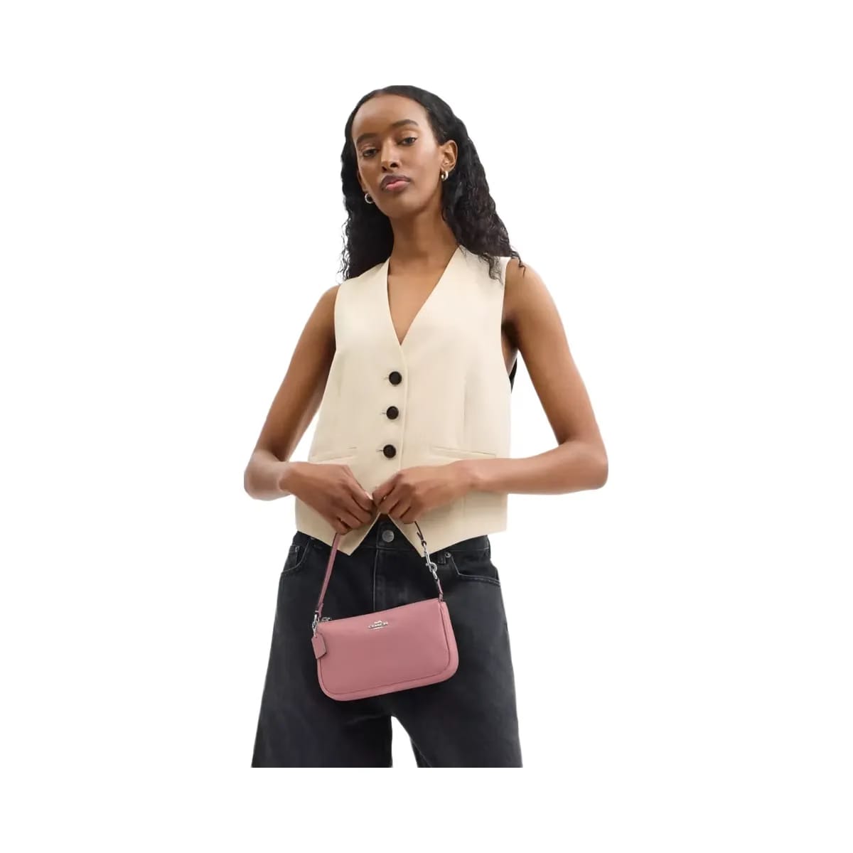 Coach Nolita 19 in Silver Dusty Pink