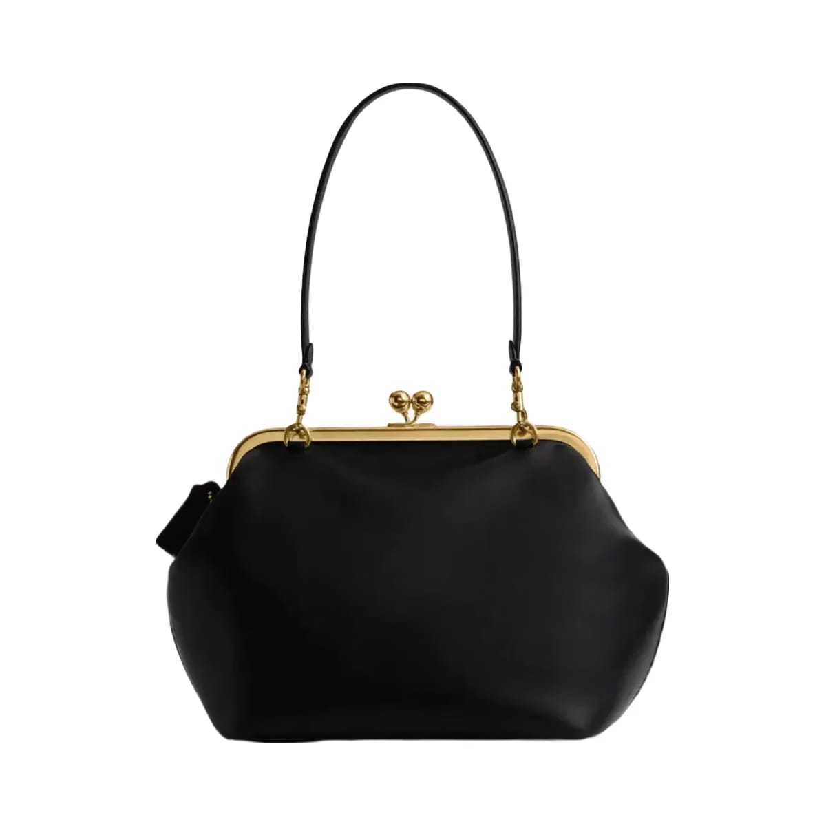 Coach Kisslock Frame Bag 27 in Brass Black