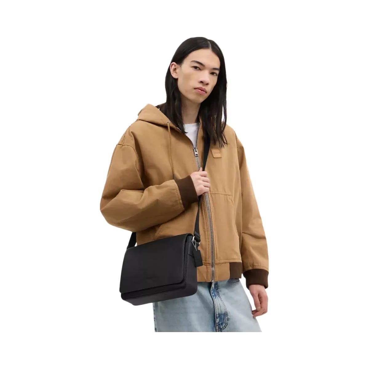 Coach Jack Messenger Bag in Silver Black