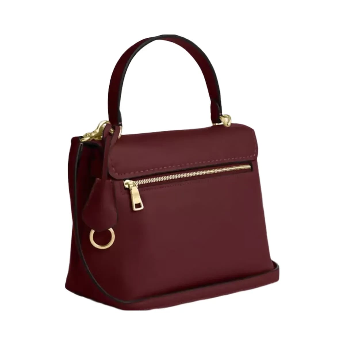 Coach Emory Top Handle Bag in Gold Maroon