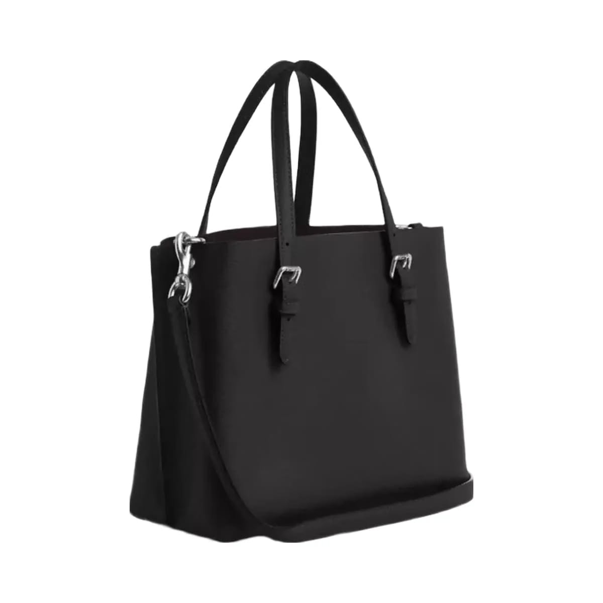 Coach Mollie Tote Bag 25 in Silver Black