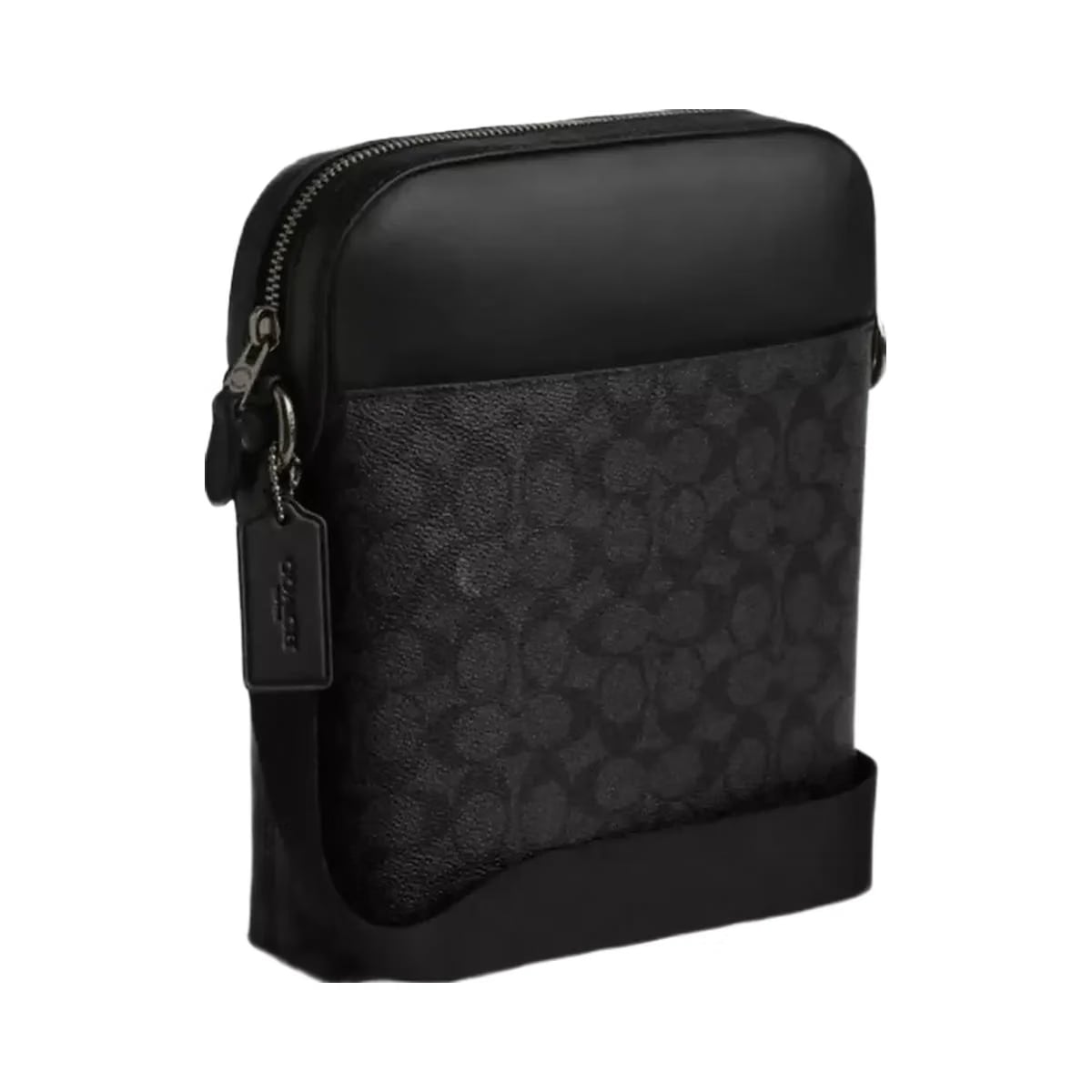 Coach Houston Flight Bag In Signature Canvas Signature Canvas-Gunmetal-Charcoal-Black