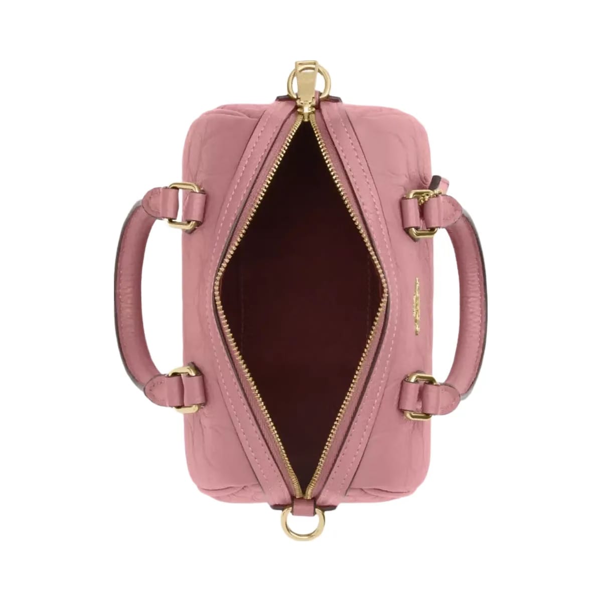 Coach Mini Rowan Crossbody Bag In Signature Leather in Gold Peony