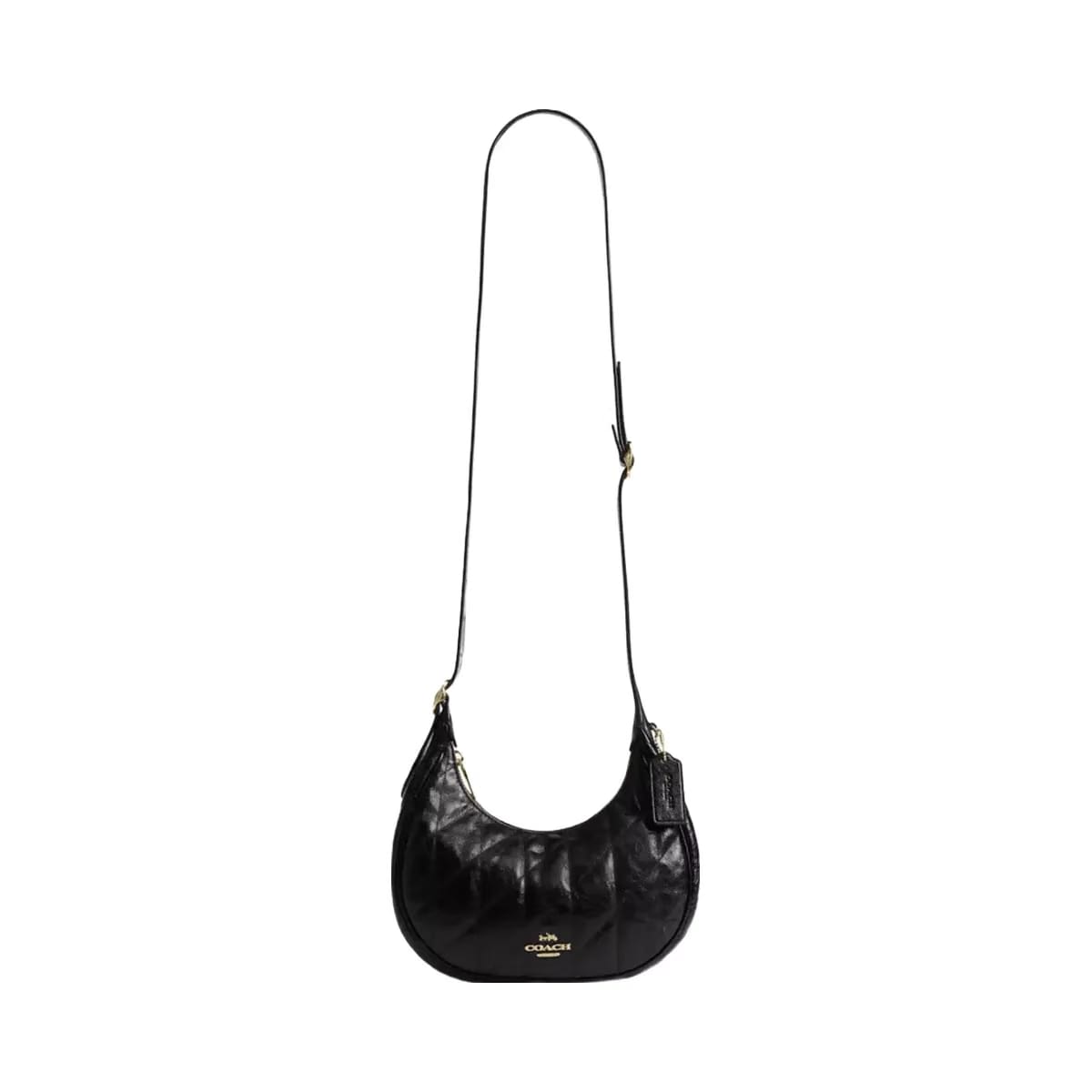 Coach Emily Shoulder Bag With Quilting in Gold Black