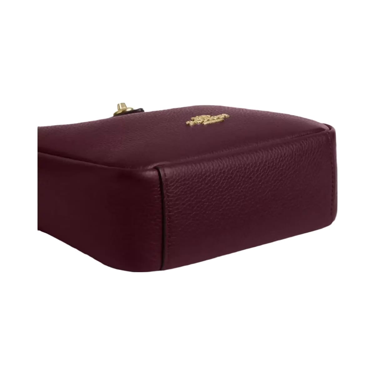 Coach Hadley Mini Crossbody Bag in Gold Dark Wine