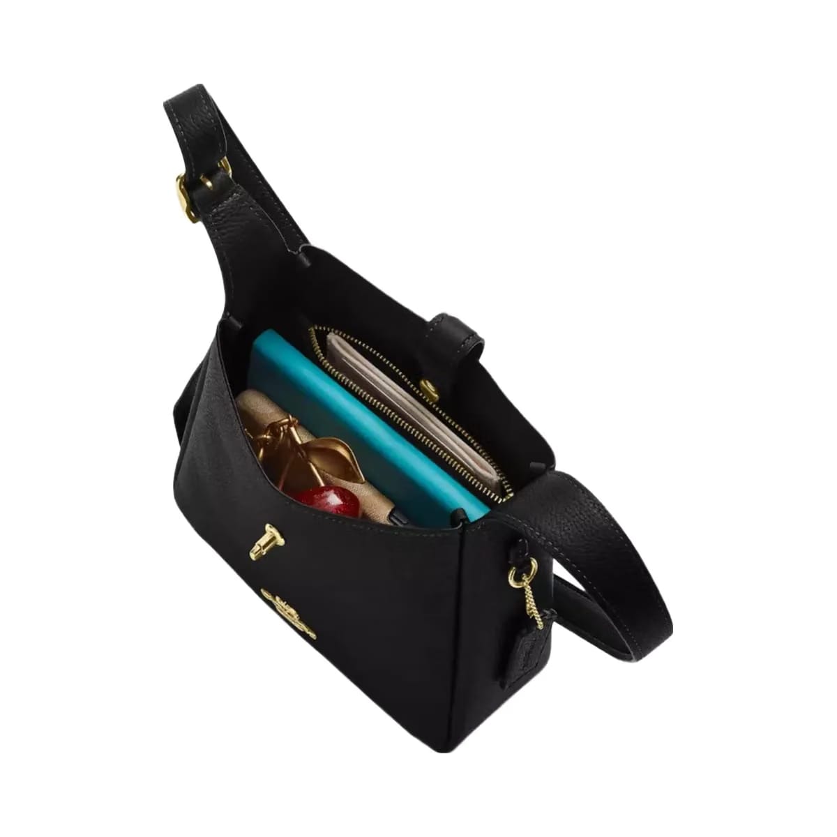 Coach Hadley Mini Crossbody Bag in Gold Black