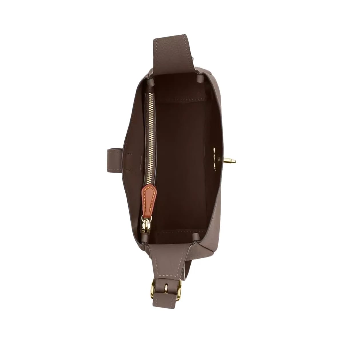 Coach Hadley Mini Crossbody Bag Pebbled Leather-Gold-Dark Stone