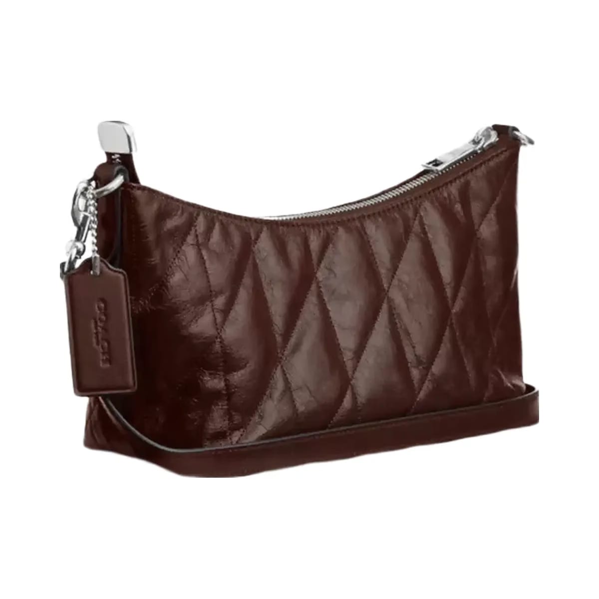 Coach Caitlin Shoulder Bag With Quilting in Silver Maple