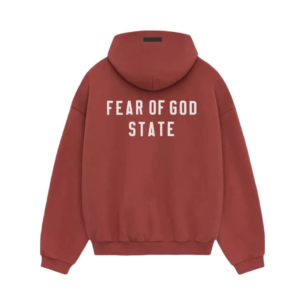 Essentials Fear Of God Essentials Heavy Fleece Fullzip Hoodie Crimson