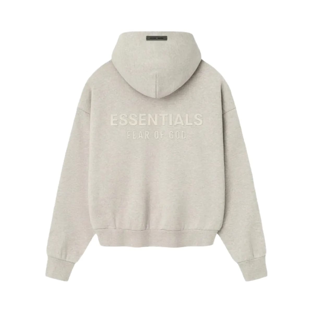 Essentials Fear Of God Essentials Classic Fleece Zip Up Hoodie Heather Stone