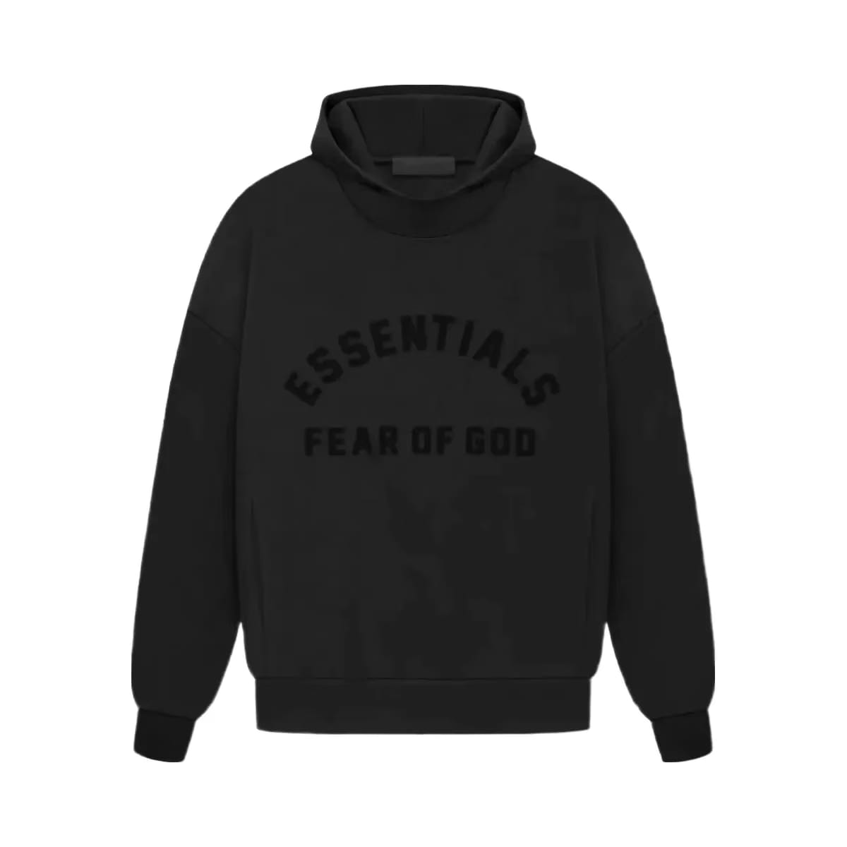 Essentials Fear Of God Essentials Jet Black Hoodie