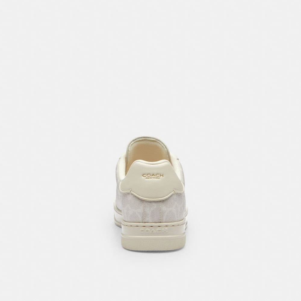 Women's Coach High Line Sneaker In Signature Canvas Off White