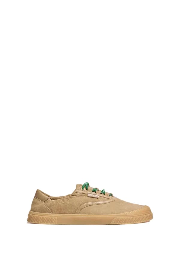 Moncler Vera Leisure Suede Sneakers Beige