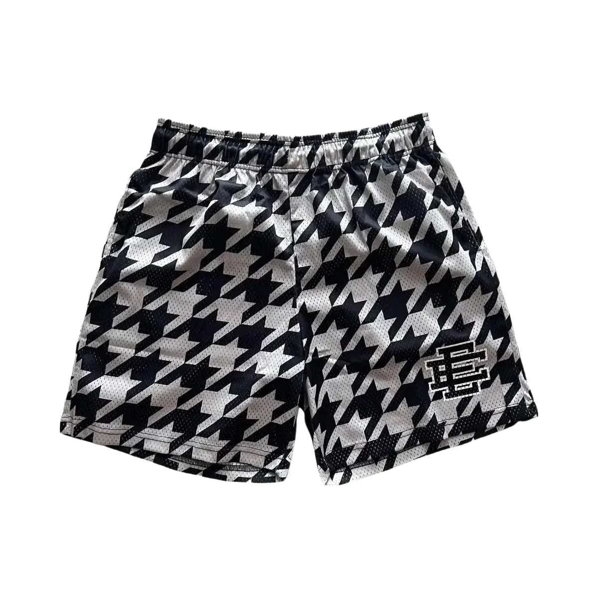 Eric Emanuel Ee Basic Core Short Black Bone Houndstooth