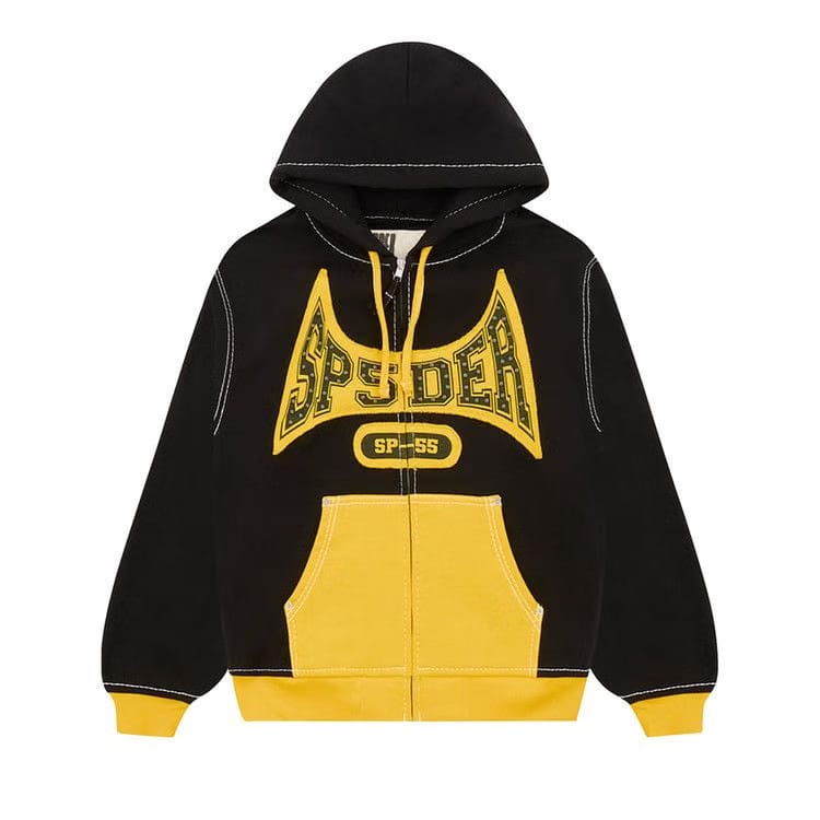 SP5DER T F Zip Hoodie Black