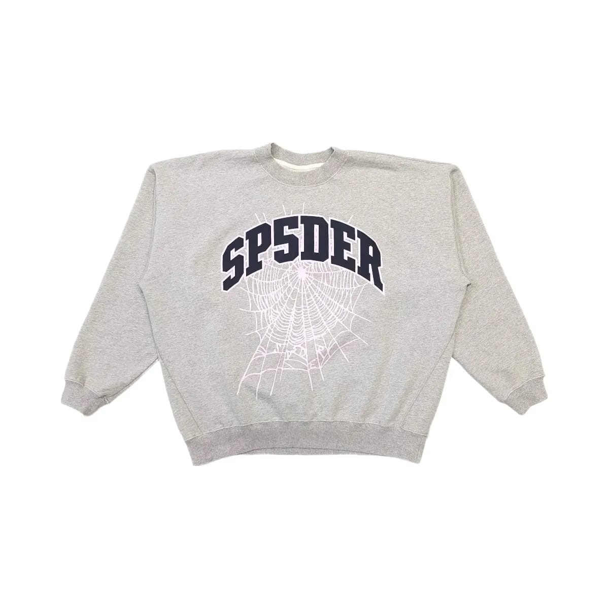 SP5DER Varsity Web Crewneck Heather Grey