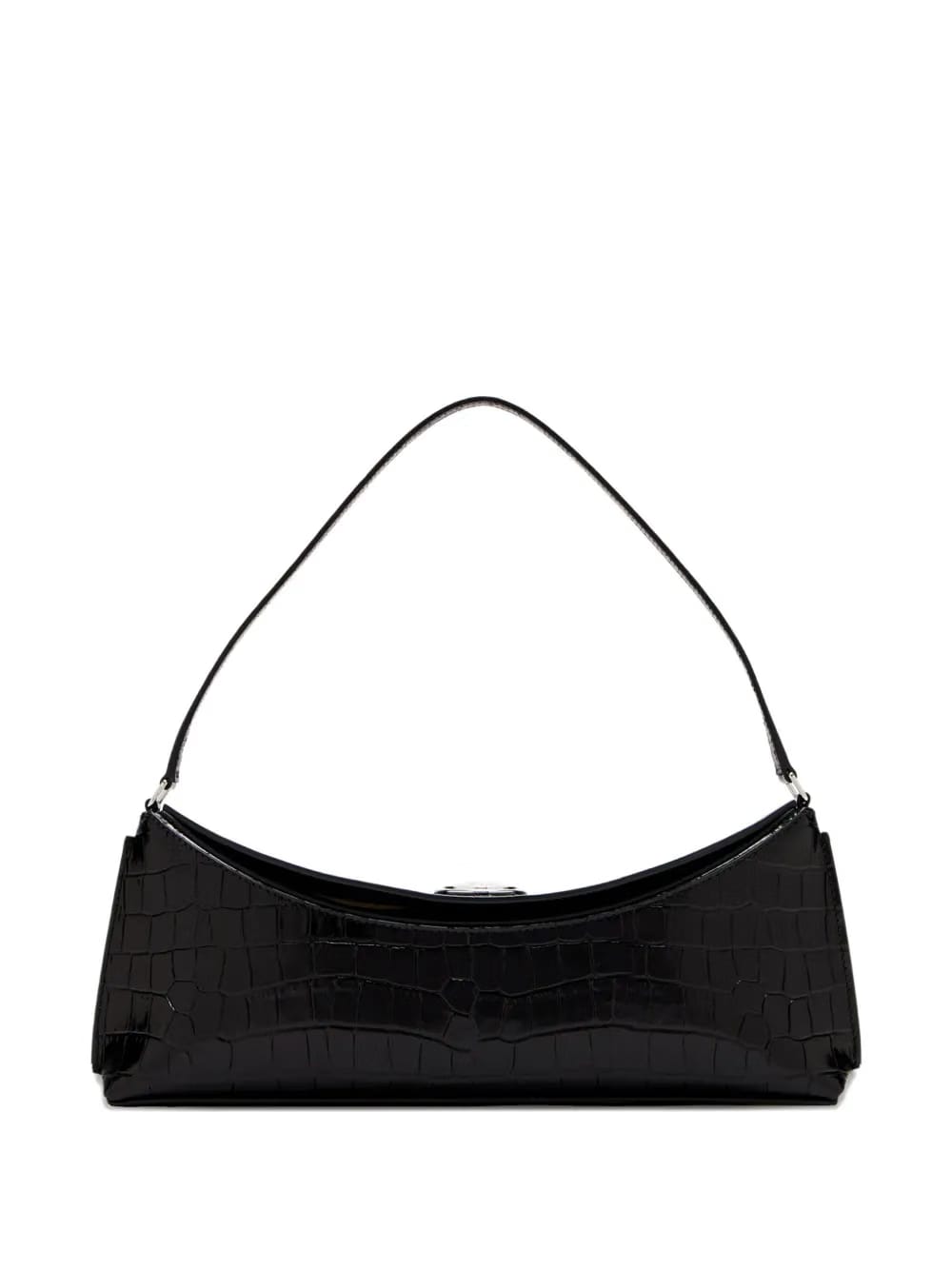 A Clutch Ovalo crocodile-embossed shoulder bag