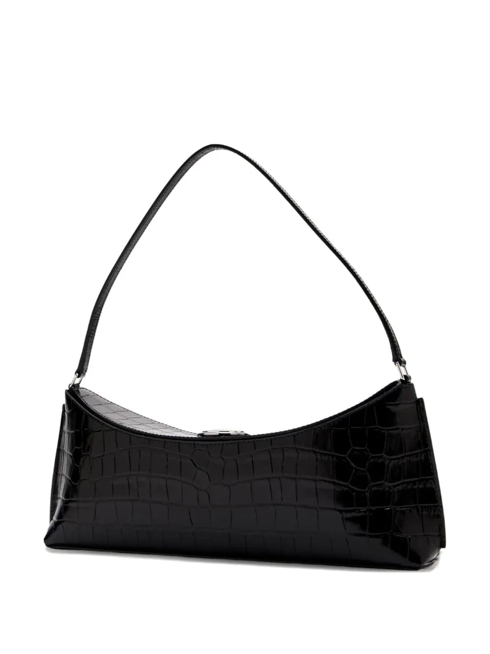 A Clutch Ovalo crocodile-embossed shoulder bag