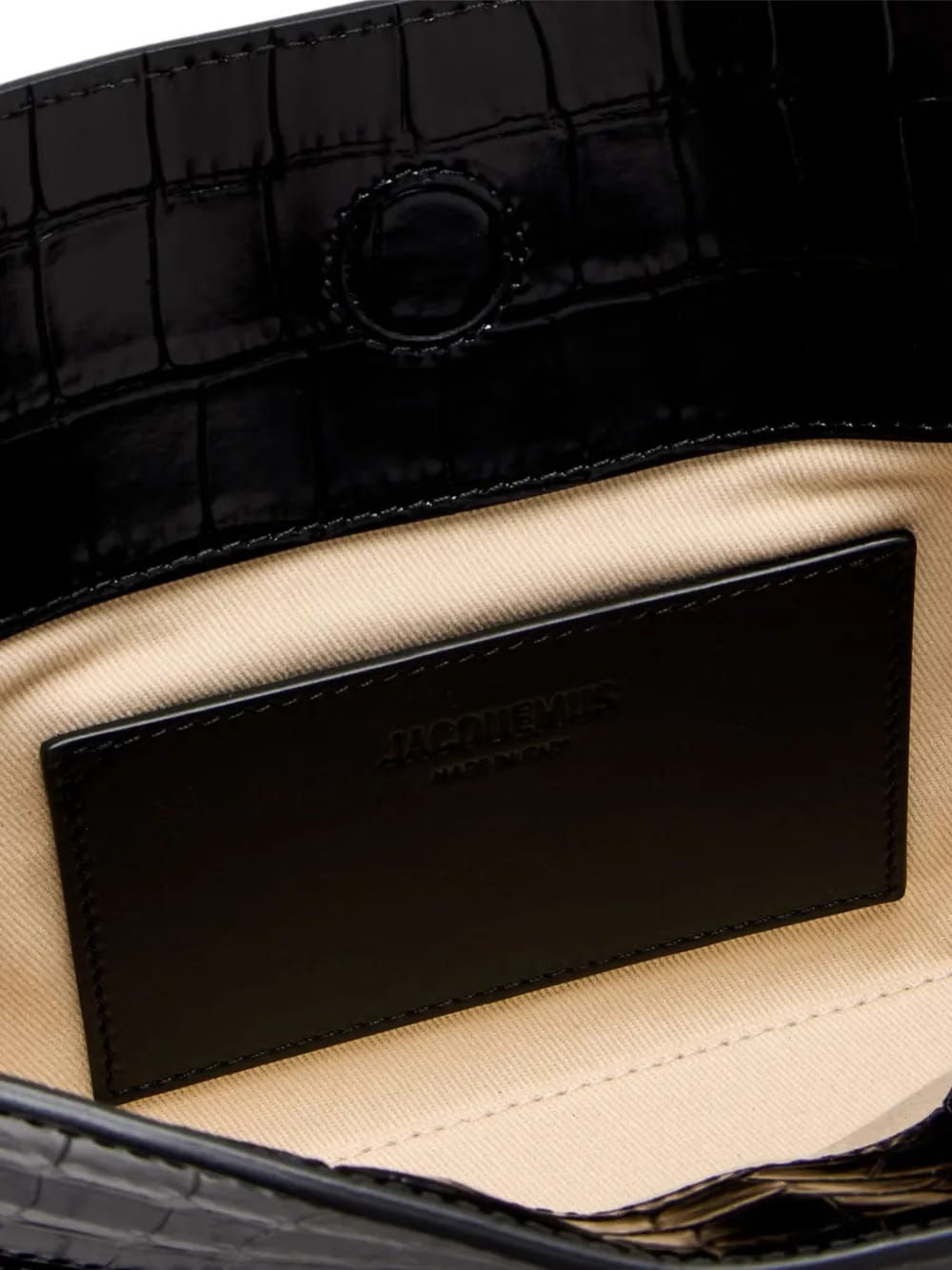 A Clutch Ovalo crocodile-embossed shoulder bag