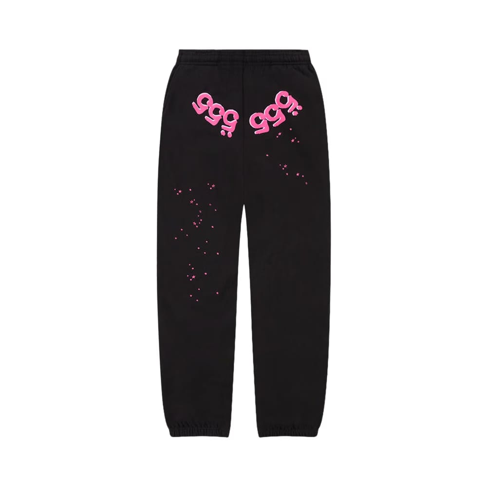 SP5DER Angel Number Sweatpant Black