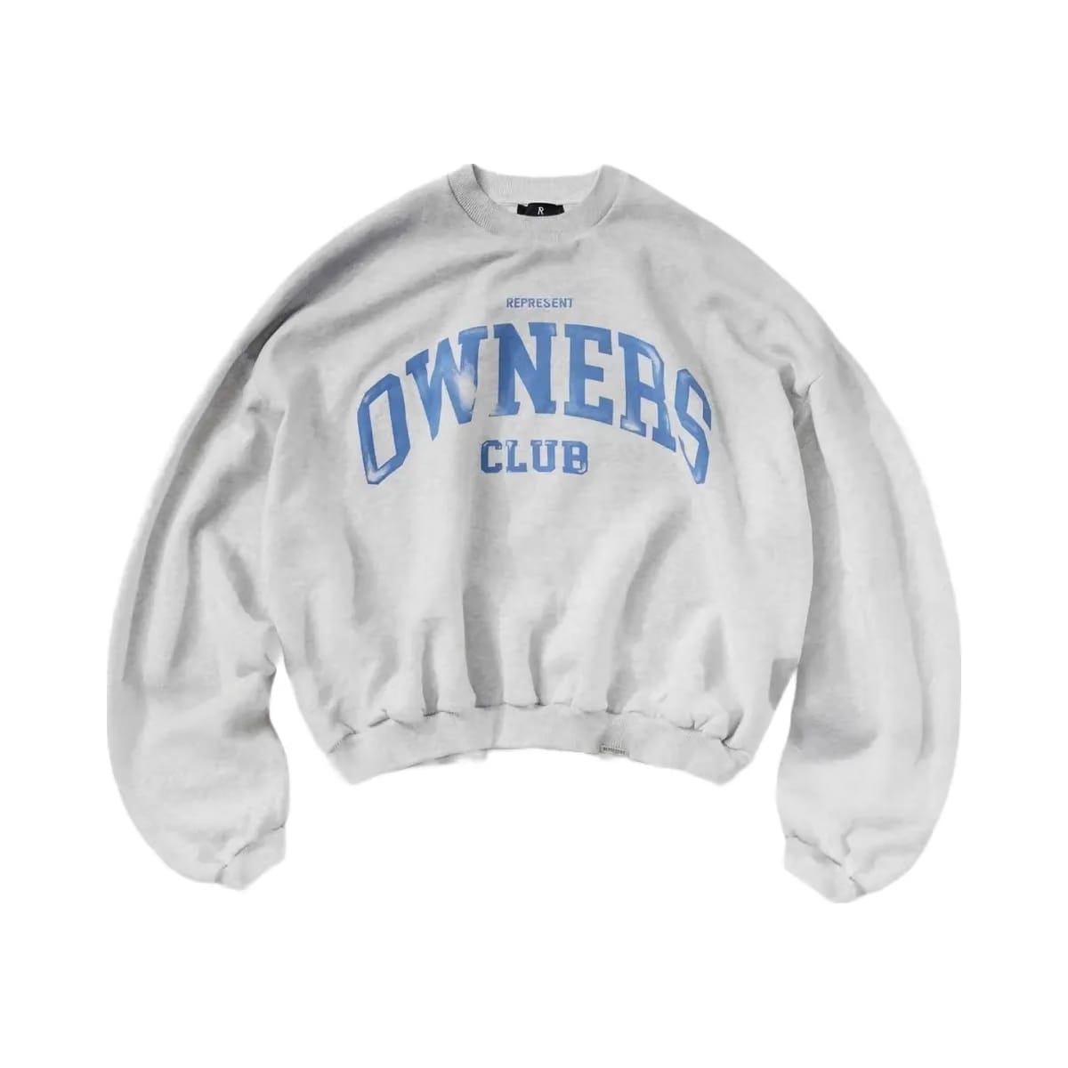 Represent Fw25 Represent Owners Club Sweater Sprayed Ice Grey Marl