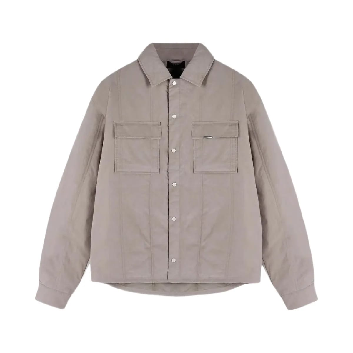 Represent Quilted Overshirt Mid Grey