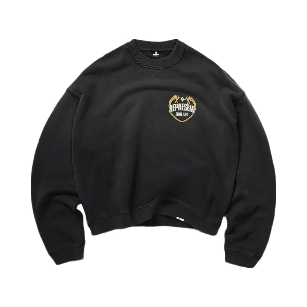 Represent Angel Border Sweater Stained Black