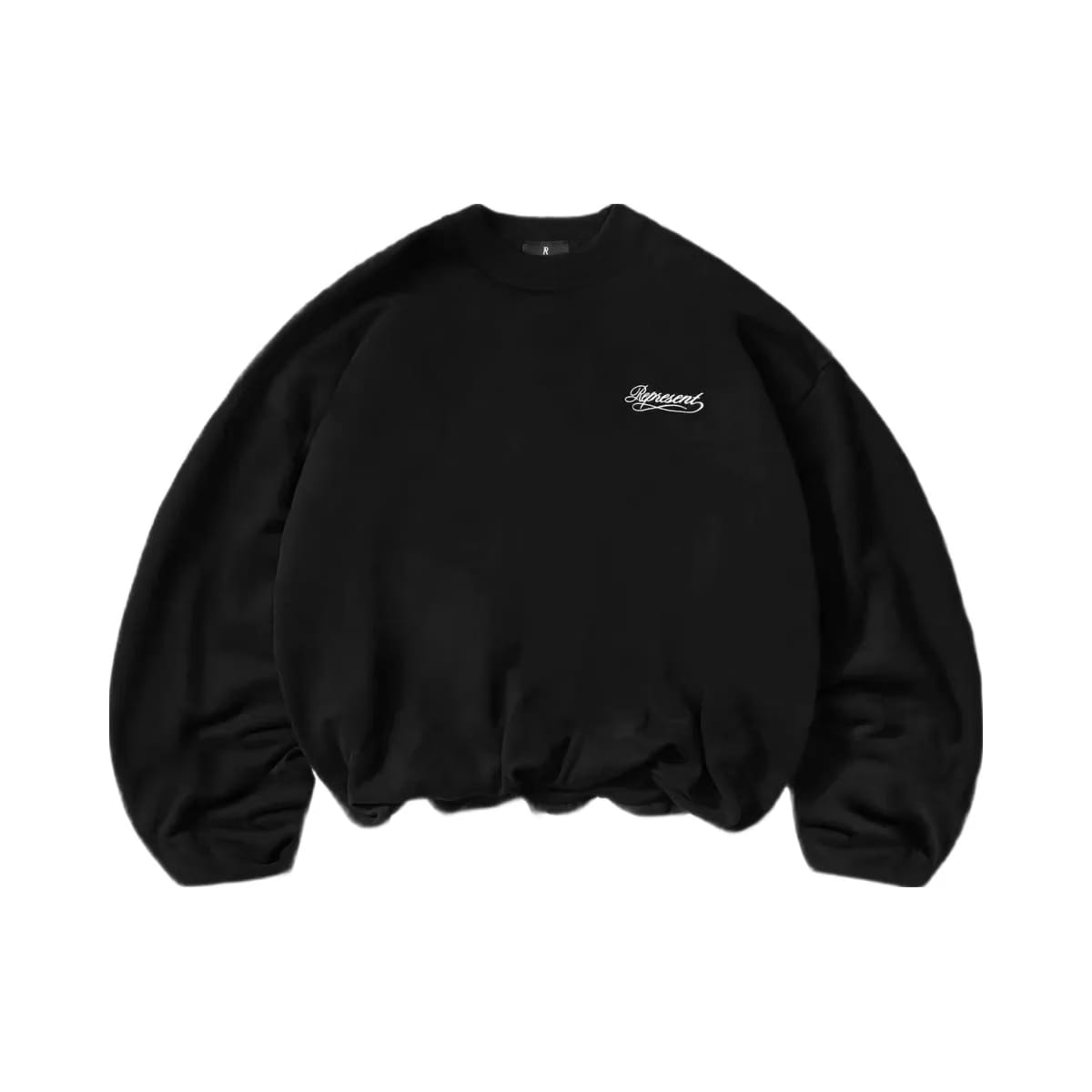Represent Dual Layer Script Sweater Jet Black