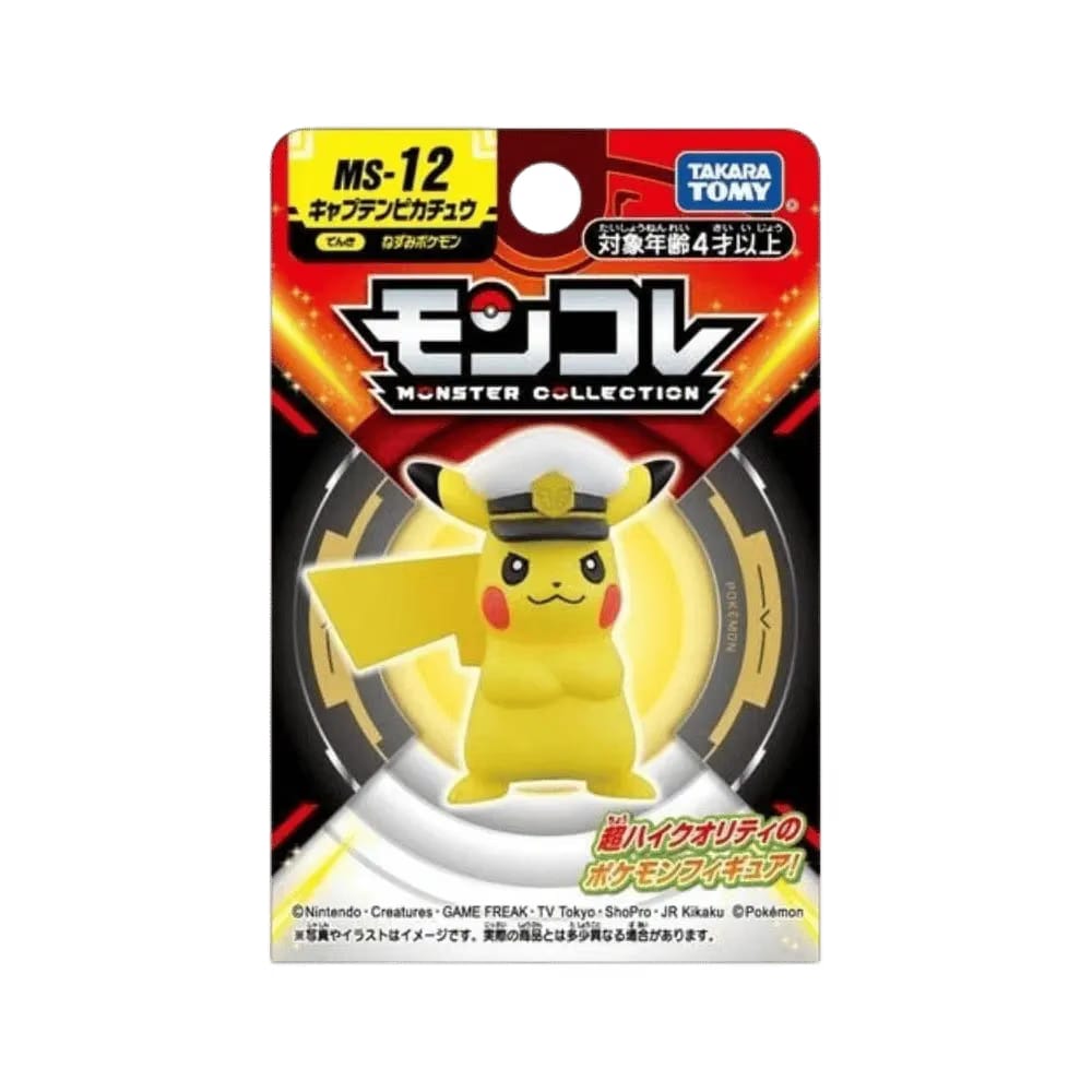 Moncolle MS-12 Captain Pikachu Takara Tomy Tomica Pokemon Monster Figure New