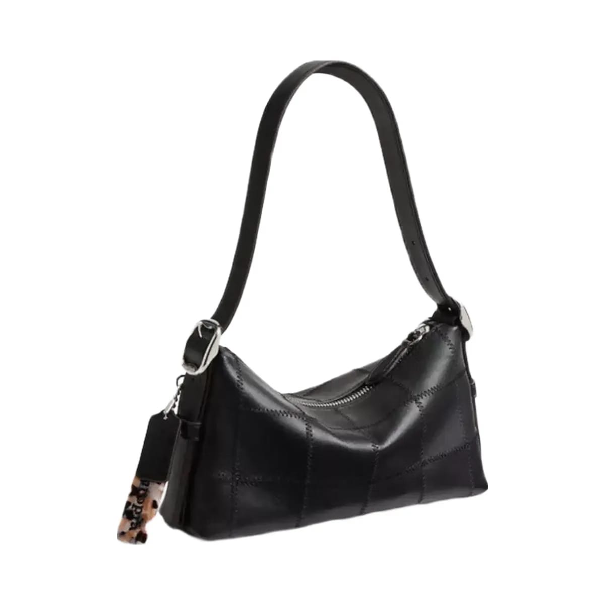 Coach Alter/Ego Small Slouchy Shoulder Bag In Upcrafted Leather in Black
