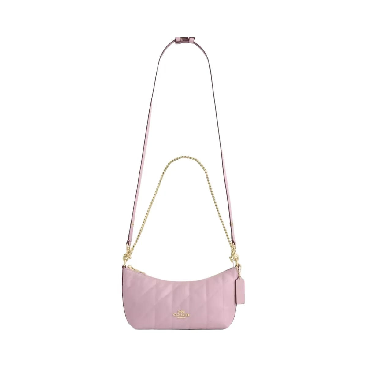 Coach Caitlin Shoulder Bag With Quilting in Gold Carnation