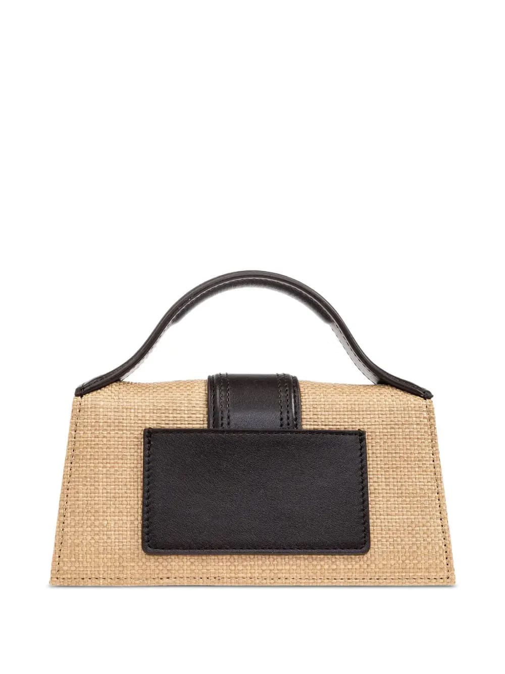 Bambino leather-trimmed woven mini bag