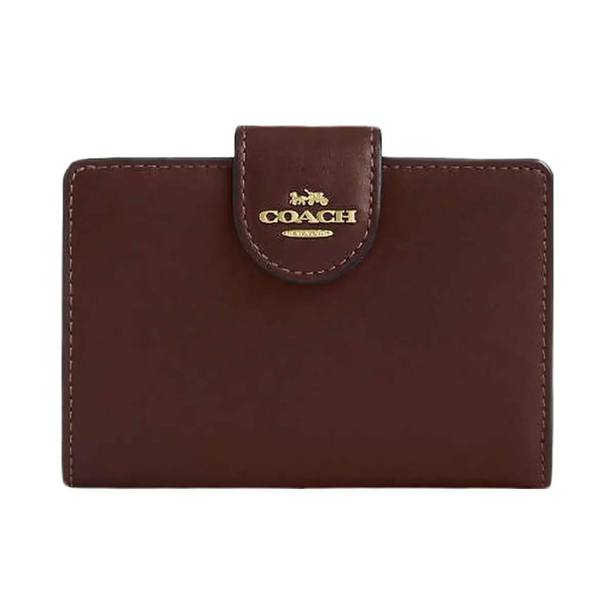 Coach Medium Corner Zip Wallet Calf Leather-Gold-Maple