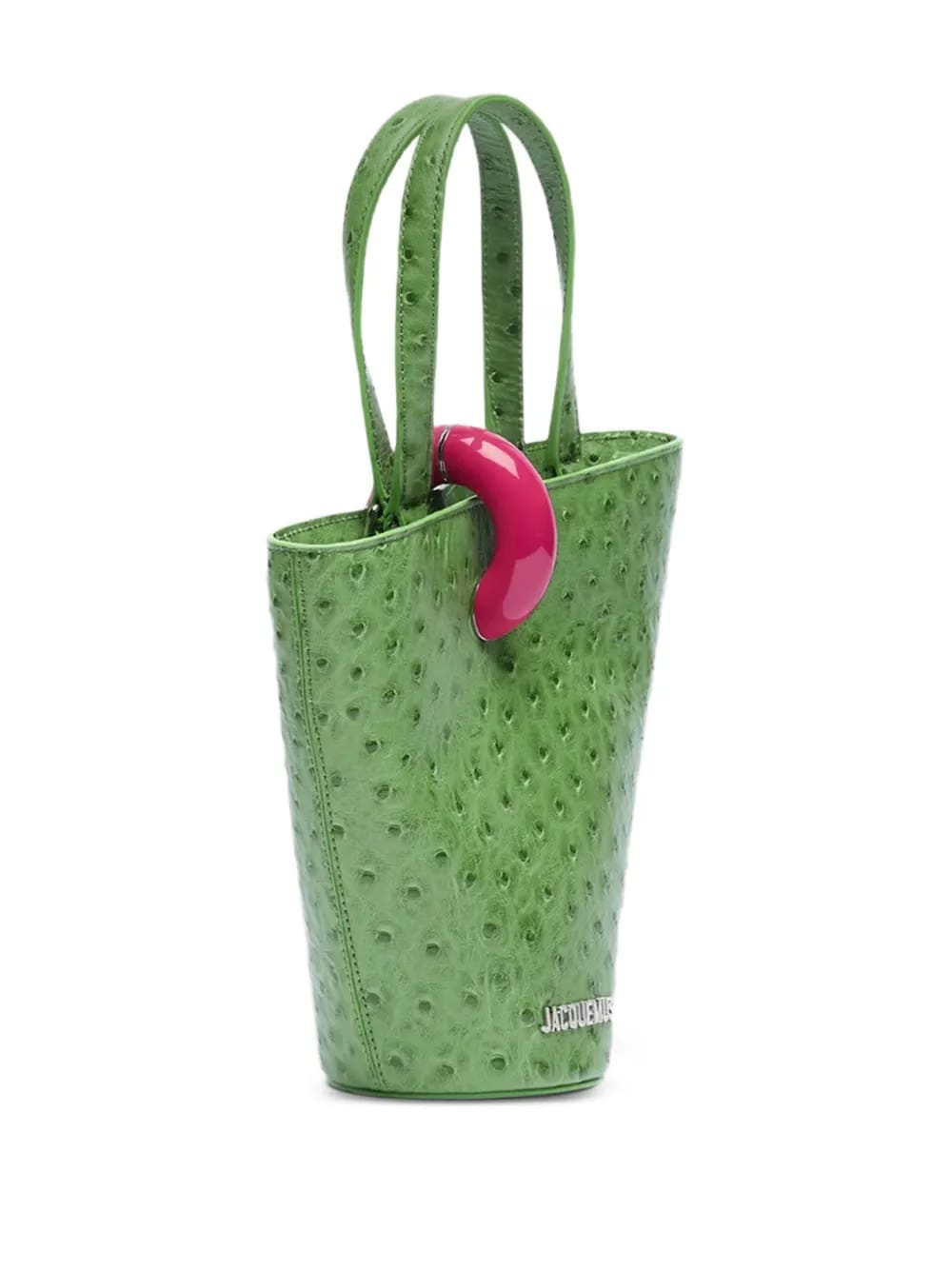 The Bambola ostrich-effect leather small bag