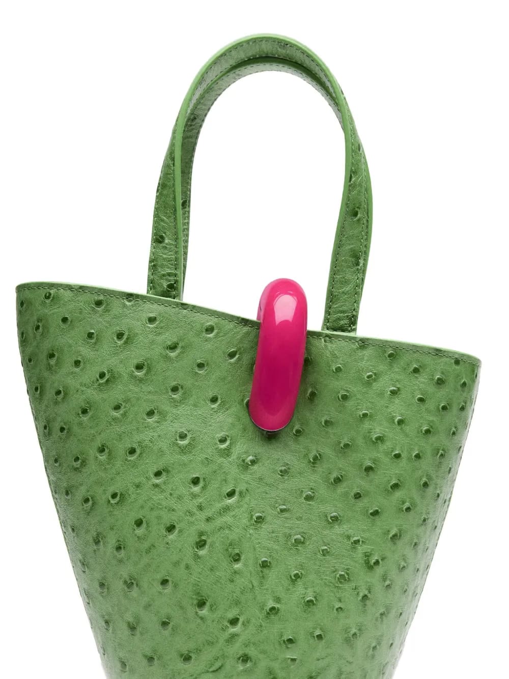 The Bambola ostrich-effect leather small bag