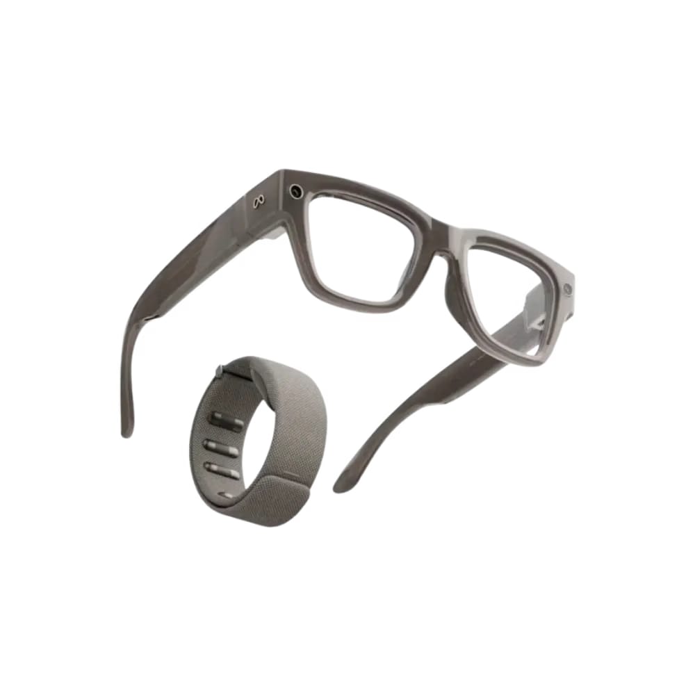 Meta x Ray-Ban Display & Neural Band AI Glasses - Shiny Sand (Large Frame)
