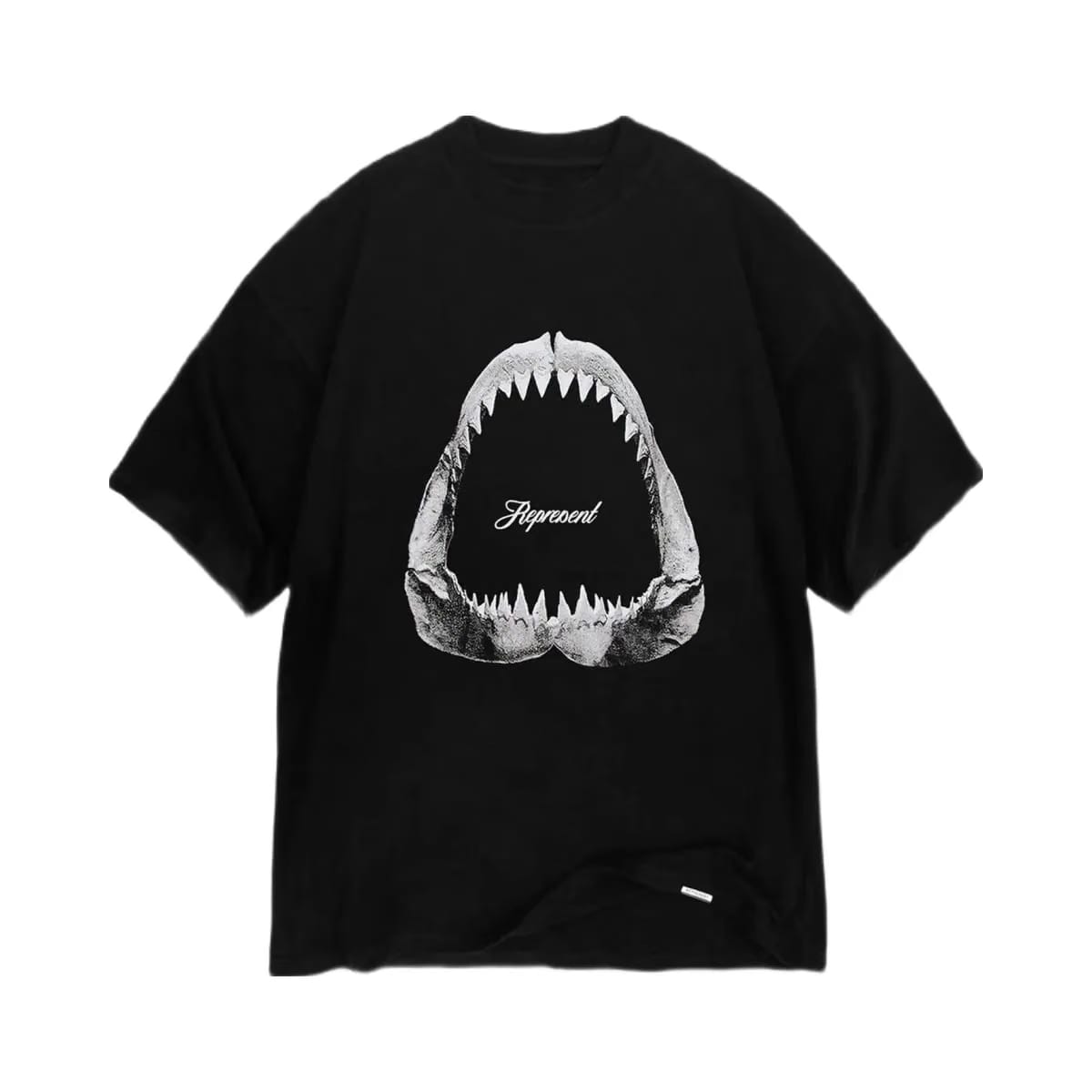 Represent Shark Jaws T-Shirt Off Black